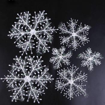 Juego de Adornos Colgantes Copos de Nieve 3D