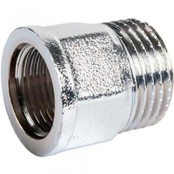 Raccord en laiton chromé hexagonale pour M 3/4 vers F 1/2