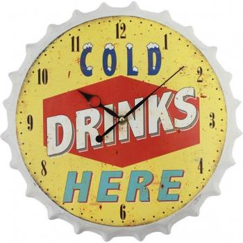 Vintage Beer Cap Wall Clock