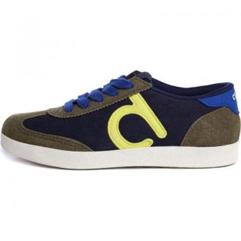 Sneaker Duuo Nice 038 Bianco/Narancio e Verde Kaki/Azzurro