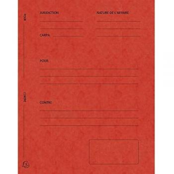 Pack de 25 chemises Plaidoirie carte lustrée 265g Rouge