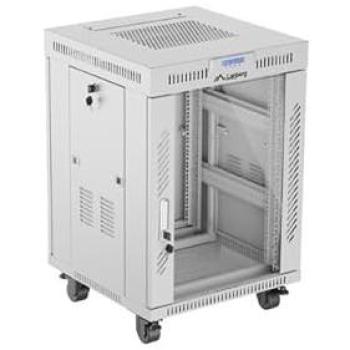 Rack Lanberg 15U con Puertas de Cristal y Termostato LCD, IP20, 1200 kg