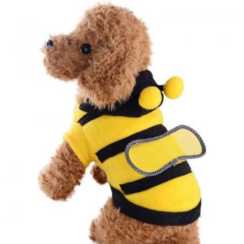 Ropa de Abrigo de Perro con Capucha y Estampado de Abeja Avispa