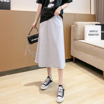 Pregnant Women Cotton Skirts with Pockets