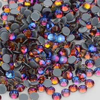 Blue Flame Flat Back Glass Fix Crystal Rhinestones
