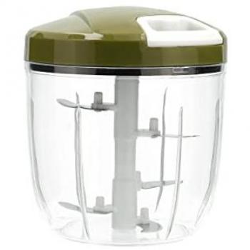 Mini Picadora Manual Quid Verde Metal 12,5 x 14 cm