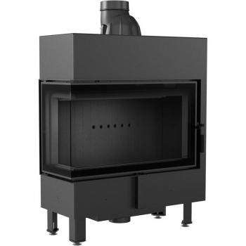Camino a Legna KRATKI Lucy Slim Sinistra 10 Kw Ø 160 Thermotec Nero