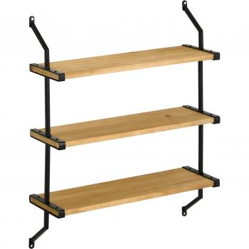 Estante Flotante de Madera 3 Niveles para Comedor 51x15x63,5 cm Natural