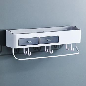 GESEW Estante de Baño con Soporte para Champú y Toalla