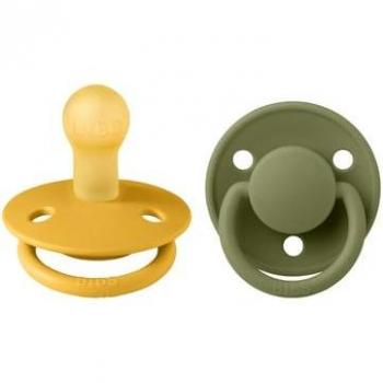 BIBS® De Lux Schnuller Honigbiene/Olive 0-6 Monate, 2 Stück