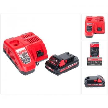 Werkzeugakku M18 NRG‑301 Milwaukee – 18 V Li‑Ion 3,0 Ah Plus Ladegerät