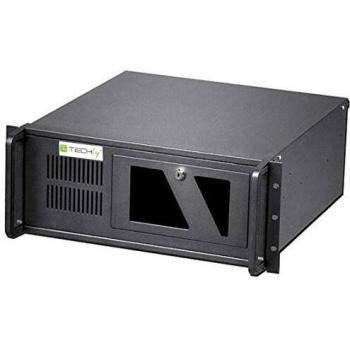 Techly Chassis Industriale per Computer Montaggio a Rack 4U Profondità  499mm (I-CASE MP-P4HX-BLK2), Supporto, Server, Nero, ATX, SECC, 4U