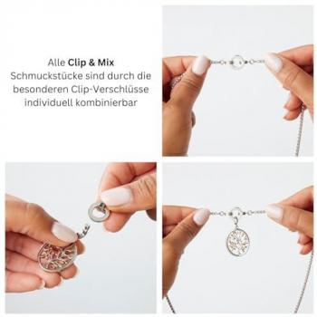 LEONARDO Kettenanhänger Leonardo Damen-Anhänger Edelstahl Kunstperle