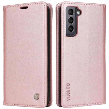 YIKATU Galaxy S21 Oro Rosa – Funda Multifuncional con Billetera Integrada