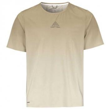 Craft Pro Trail Tee 2 Lightweight Running Top – Beige, Small