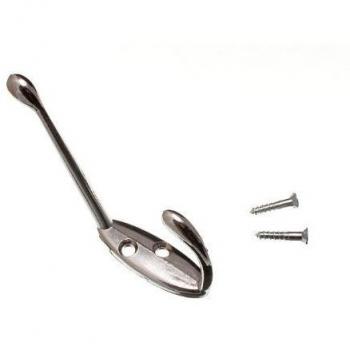 Single Coat Hook for Hats and Robes Chrome CP + Screws (Pack of 24)