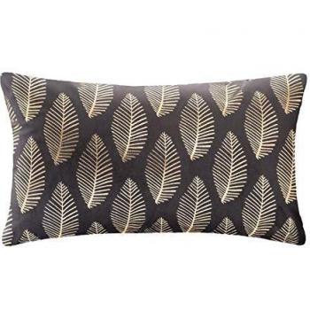 Coussin Velours Gris Foncé 30x50 cm