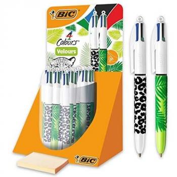BIC Druckkugelschreiber 4 Colours Velours, 30er Display