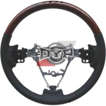 Accesorios personalizados: madera marrón + cuero gris para Corolla Axio