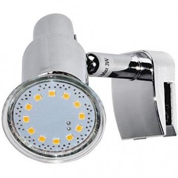 Badezimmer-Spiegel-LED-Wandlicht, schwenkbar, Chromoptik, Briloner 2792‑018