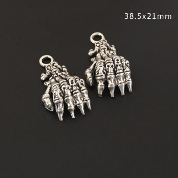 Set de Bijoux Squelette – 15 Pendentifs en Métal