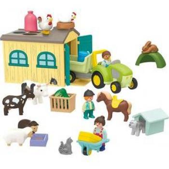 PLAYMOBIL Junior Ferme Tracteur et Personnages
