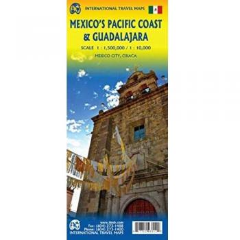International Travel Map ITM Touristik Karte Mexico's Pacific Coast & Guadaljara