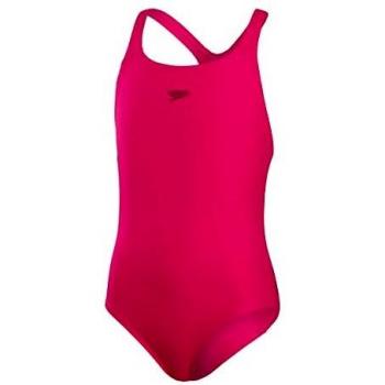 Speedo Girl's Swimsuit, Eco Endurance+ Medalist, Size 7-8 Years, Color Pink