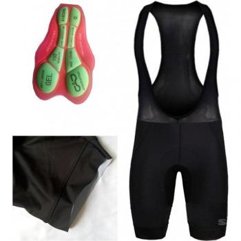 SGCIKER Classic Black Cycling Bib Shorts with Elastic Power Bands