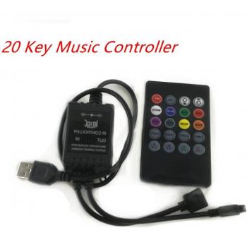20-Key IR Remote for RGB LED Strip with Sound Sensor