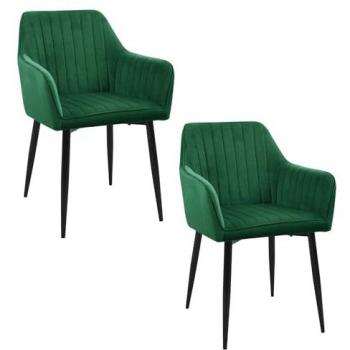 Silla Acústica Akord 2x Verde Botella – Capitóné de Terciopelo