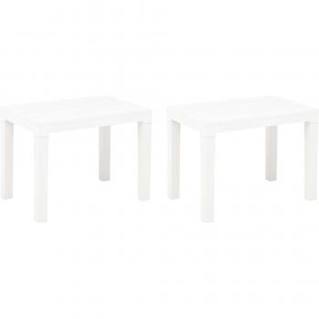 Banc de terrasse 2 pièces en plastique blanc