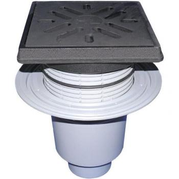 Perfekt DN110 Scarico Verticale con Griglia Ghisa 226x226 mm e Dispositivo di Raccolta