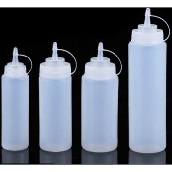 Kitchen Plastic Squeeze Bottle for Ketchup, Oil, Vinegar (8oz, 12oz, 16oz, 24oz)
