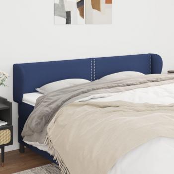 VidaXL Kopfteil Ohrensessel Blau 163x23x78/88 cm Stoff