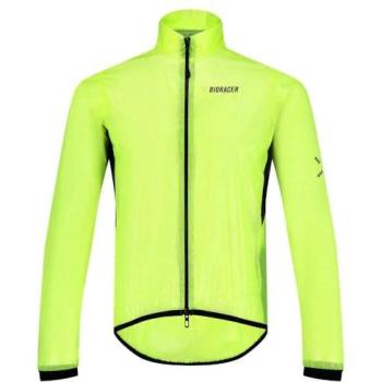 Bioracer Veste fine Rainy coupe-vent jaune fluo