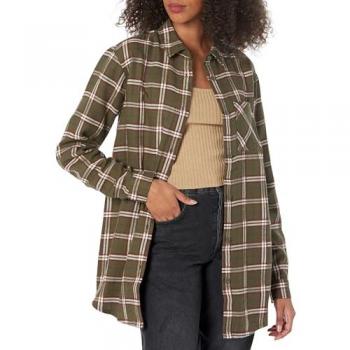 Jack Wolfskin Flanellshirt MORGENLUFT SHIRT W, Damen Größe L, grün