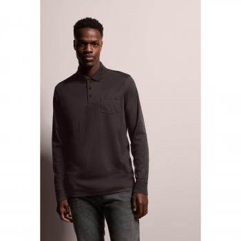 Bugatti Langarm-Poloshirt, mit feiner zweifarbiger