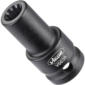 Douille Carrée Creuse ½ pouce (12,5 mm) VIGOR V6635 – Profil Rainures 11,5 mm