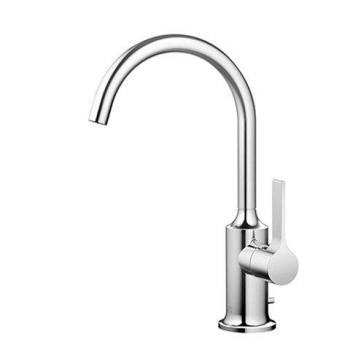 Mitigeur lavabo Dornbracht Vaia, monocommande, avec vidage, platine foncé mat