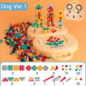 Kit d’assemblage jouet : perçage, écrou à tige, vis inclus