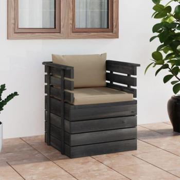 Fauteuil extérieur avec coussins Prolenta