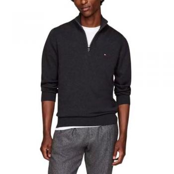 Tommy Hilfiger Zip-throughs Cotton Cashmere Wool Sweater