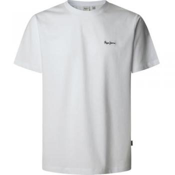 Herren T‑Shirt Pepe Jeans Back Clag, Weiß, XS