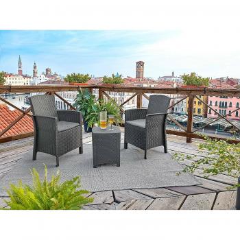 Set Salotto Armin Balcone Giardino Antracite