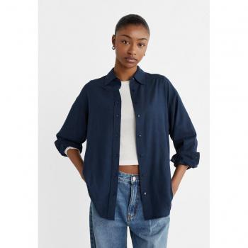 Stradivarius Camicia Lino Azzurro S