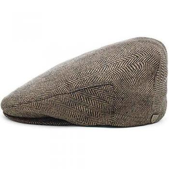 Brixton Gorra Snap Peaked en verde marrón, modelo largo