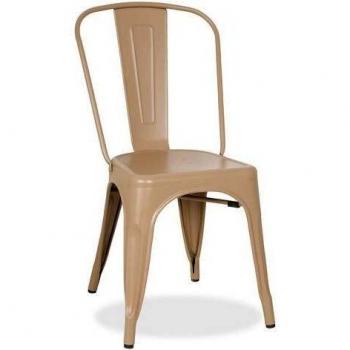 Lo+DeModa Sedie Terek Acciaio Beige 127x47x5,3 cm Set di 2