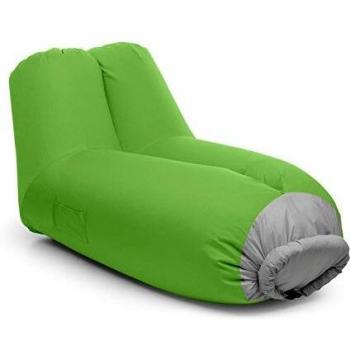 AirLounge Canapé Vert 90×80×150 cm – Transport et Lavage Faciles