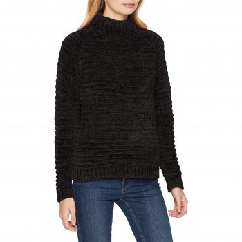 Vero Moda Blusa Vmfoster Nueva Chenille, Suéter Negro para Mujer, Talla S